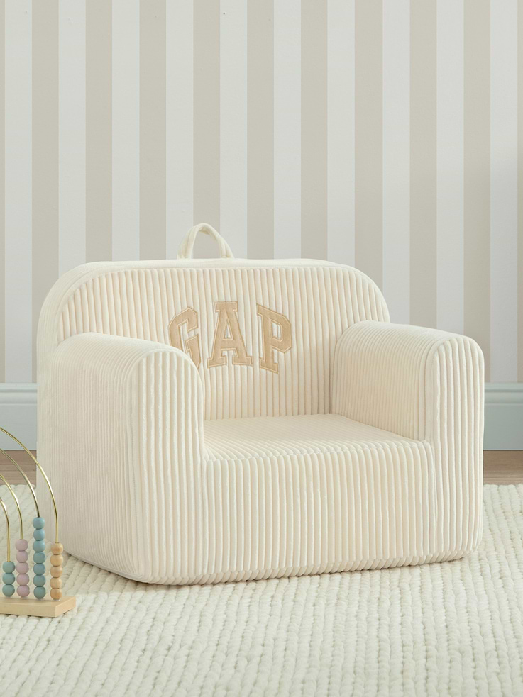 Image number 2 showing, babyGap Ribbed Velour Logo Foam Chair