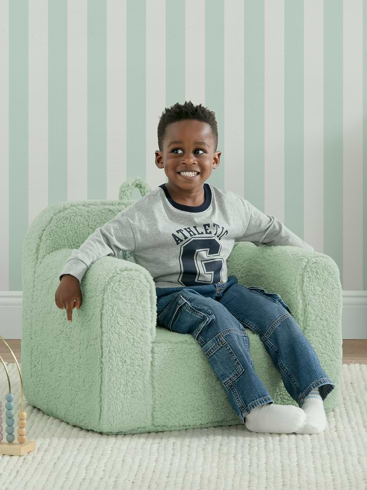 Image 3 of 6, babyGap Sherpa Logo Foam Chair