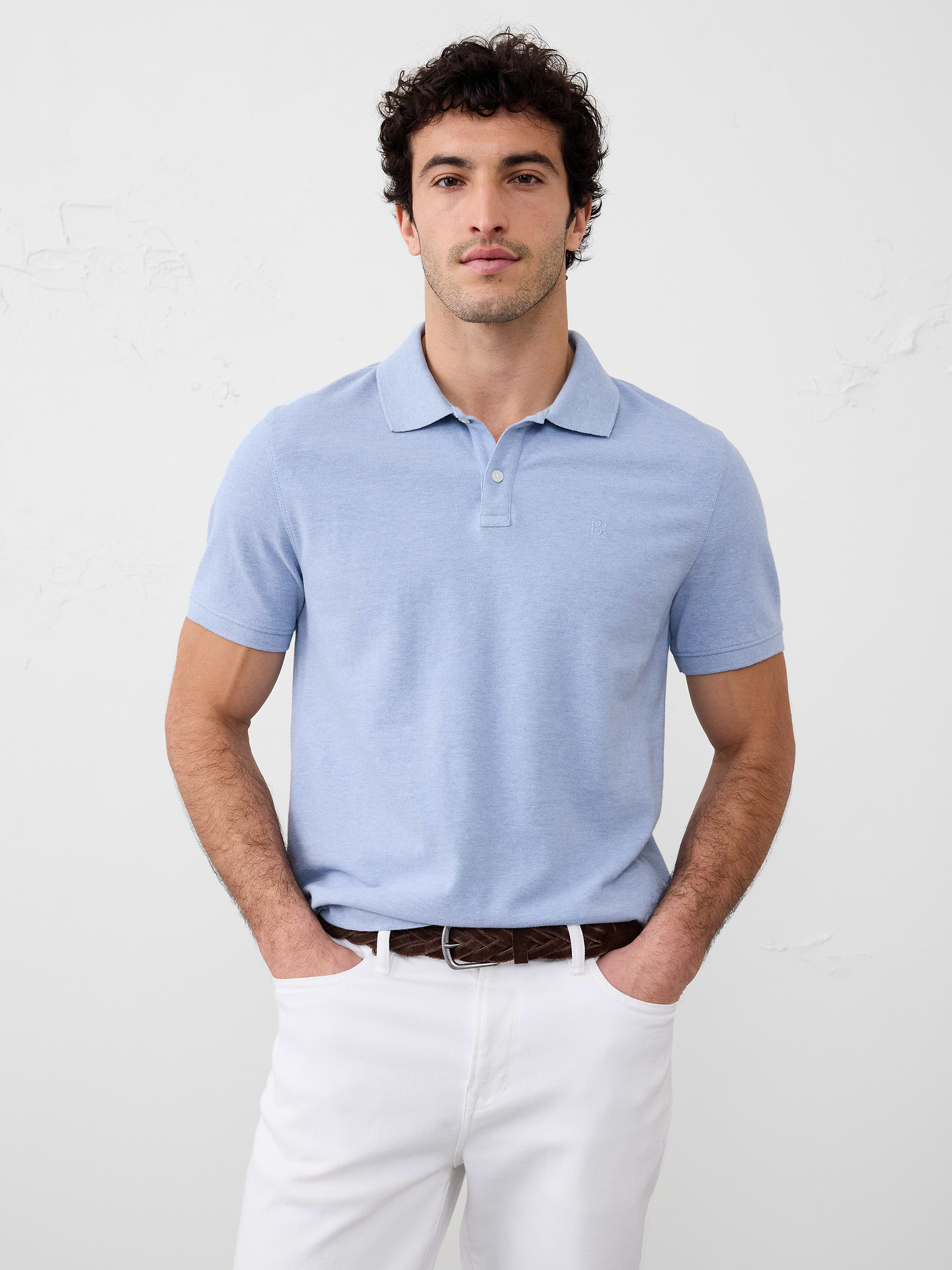 Image number 1 showing, Standard-Fit Pique Polo