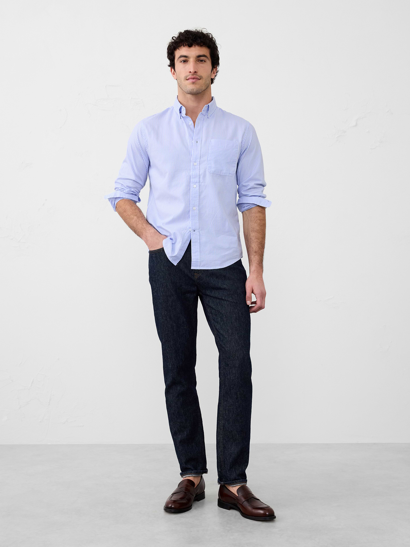Image number 1 showing, Slim-Fit Oxford Shirt
