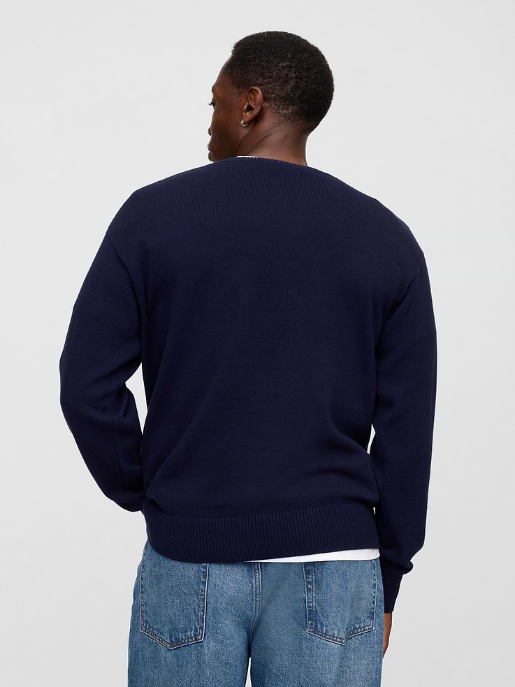 Image 2 of 5, Relaxed Americana Intarsia Sweater