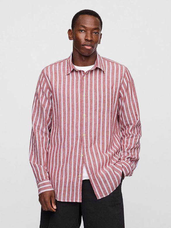 Linen-Blend Shirt in Standard Fit