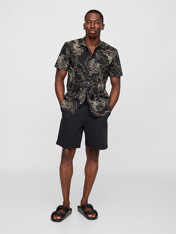 Stretch Poplin Shirt in Standard Fit