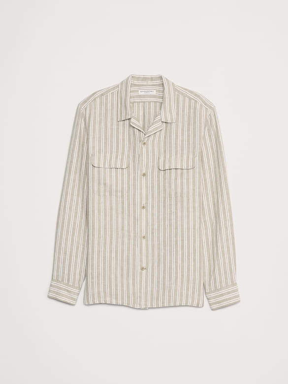 Standard-Fit Linen Resort Shirt