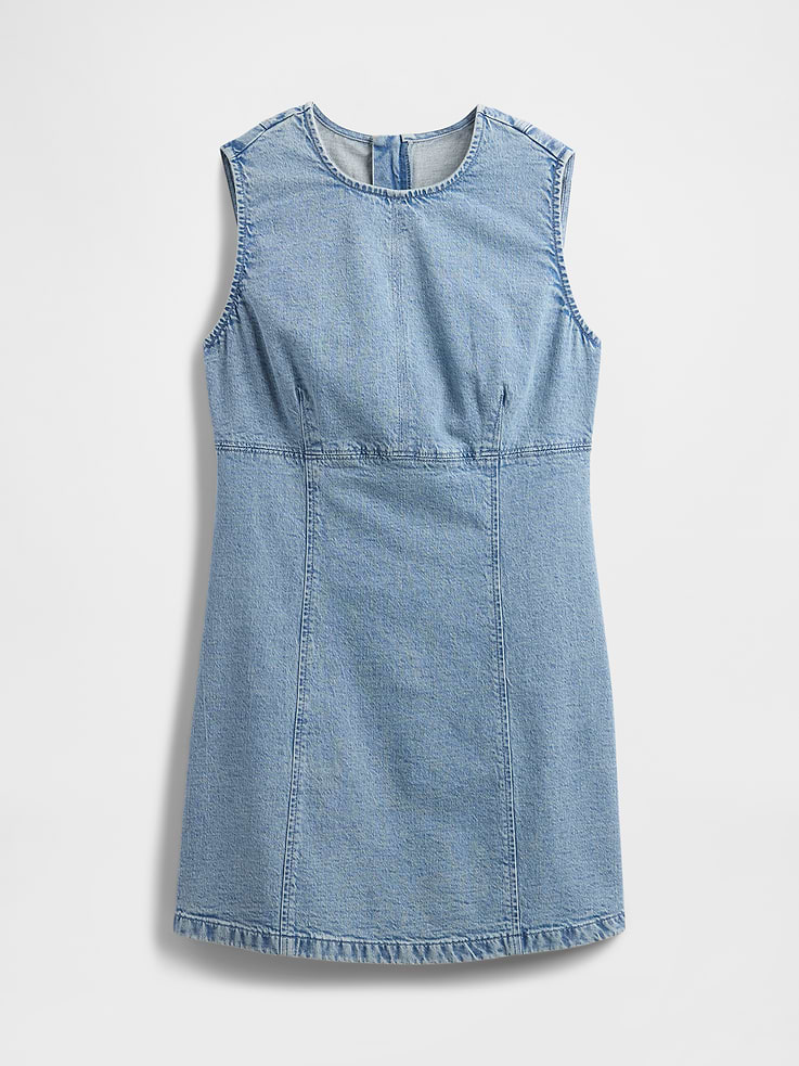 Image number 4 showing, Denim Mini Shift Dress
