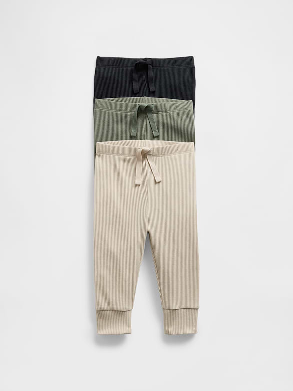 Baby First Favorites TinyRib Pants (3-Pack)