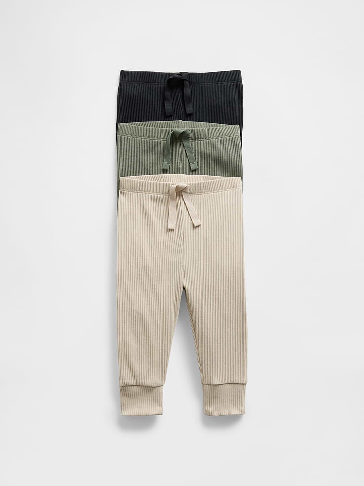 Image number 1 showing, Baby First Favorites TinyRib Pants (3-Pack)