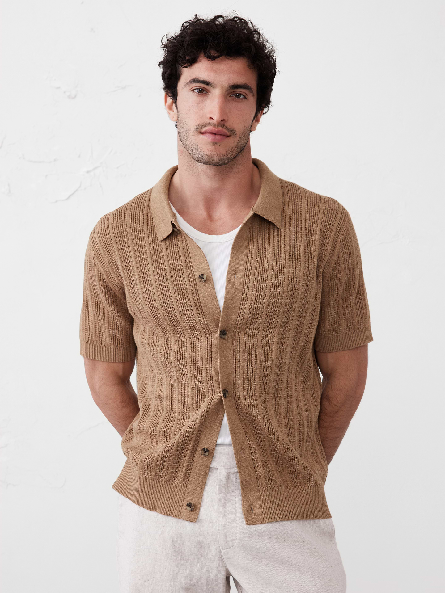 Image number 1 showing, Textured Sweater Polo