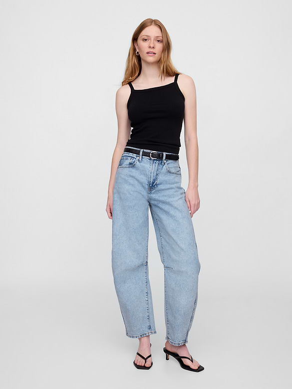 High Rise Barrel Jeans