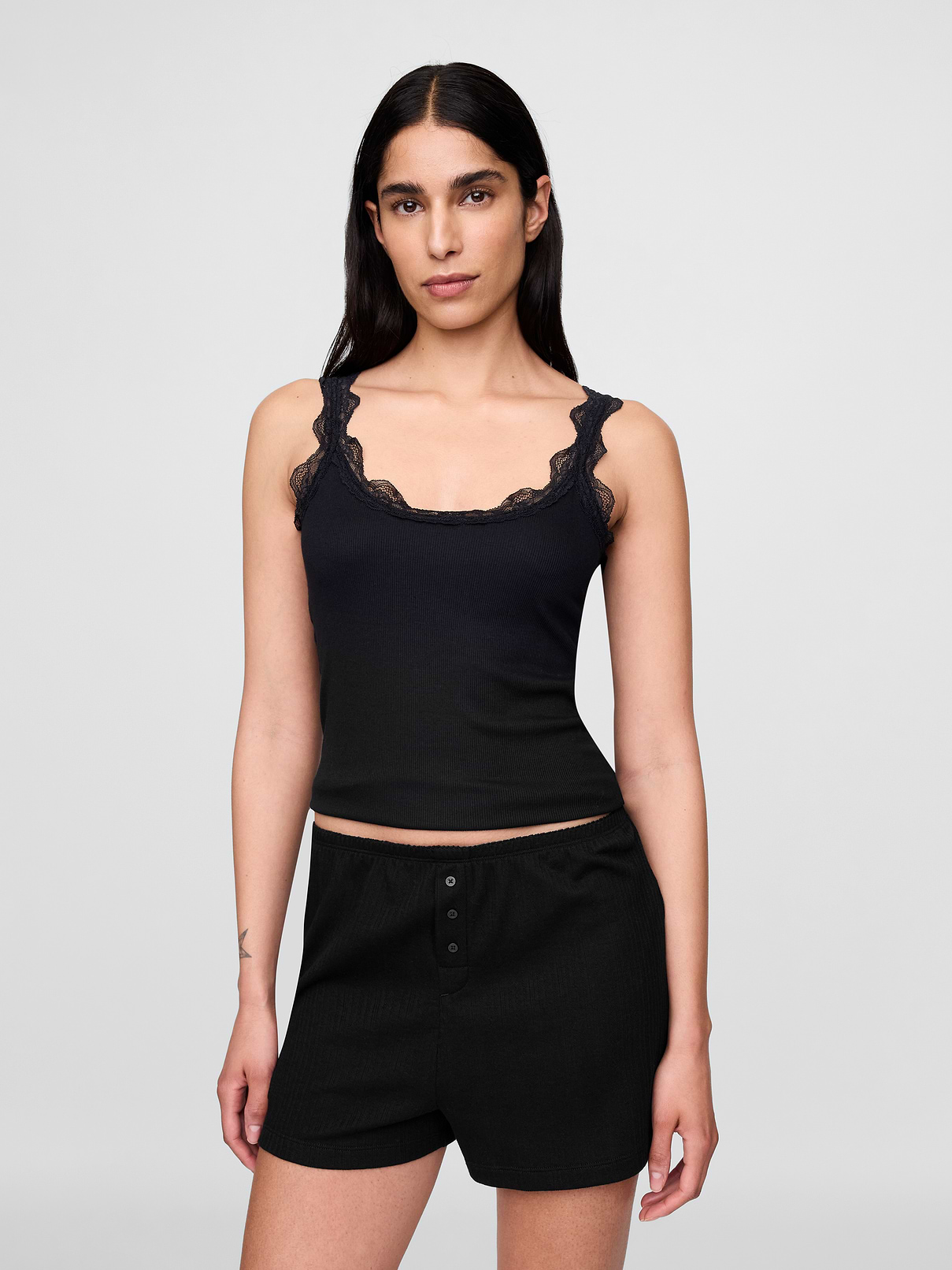 Mini Rib Lace PJ Tank Top