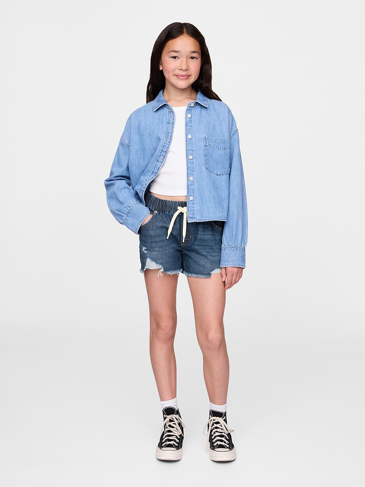 Image number 1 showing, Kids Low Rise UltraSoft Stride Easy Denim Shorts