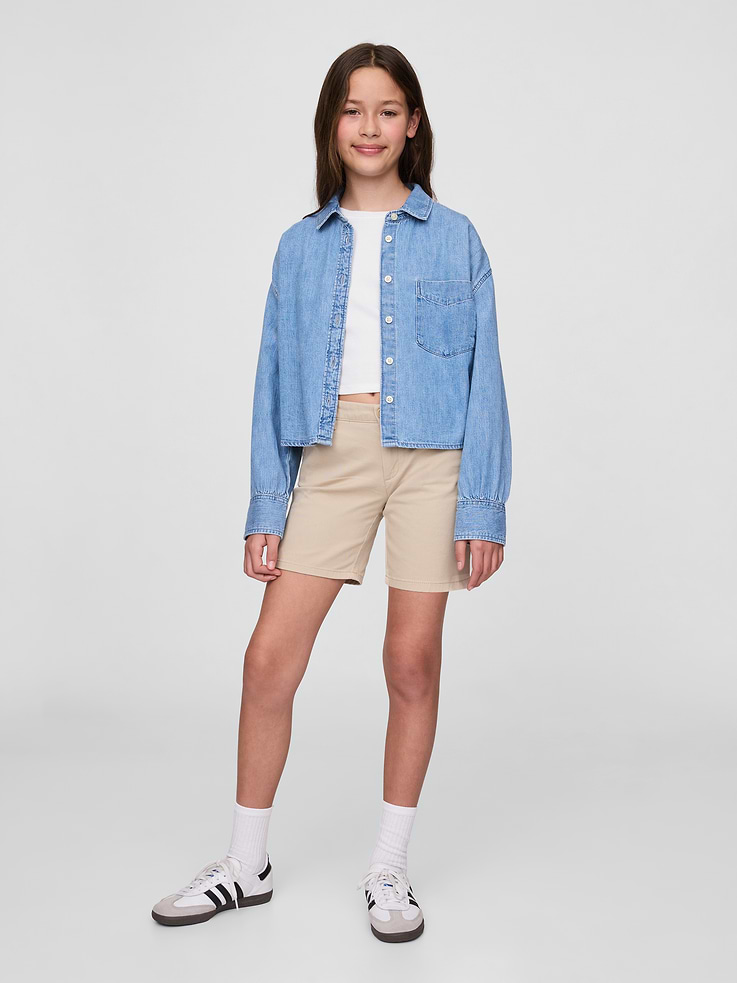 Image number 1 showing, Kids Uniform Midi Shorts