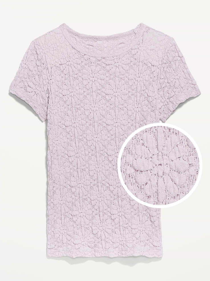 Image number 4 showing, Lace Crew-Neck Top