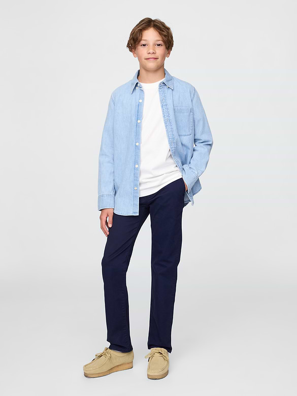 Kids Uniform Stretch Straight Khakis
