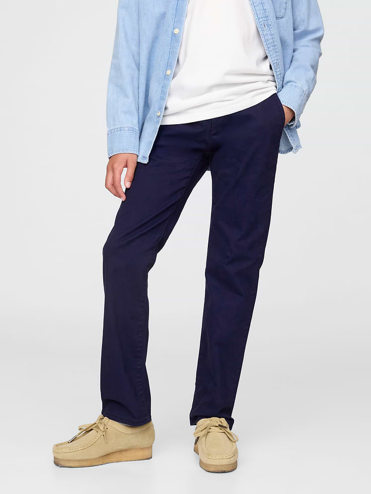 Image number 2 showing, Kids Uniform Stretch Straight Khakis