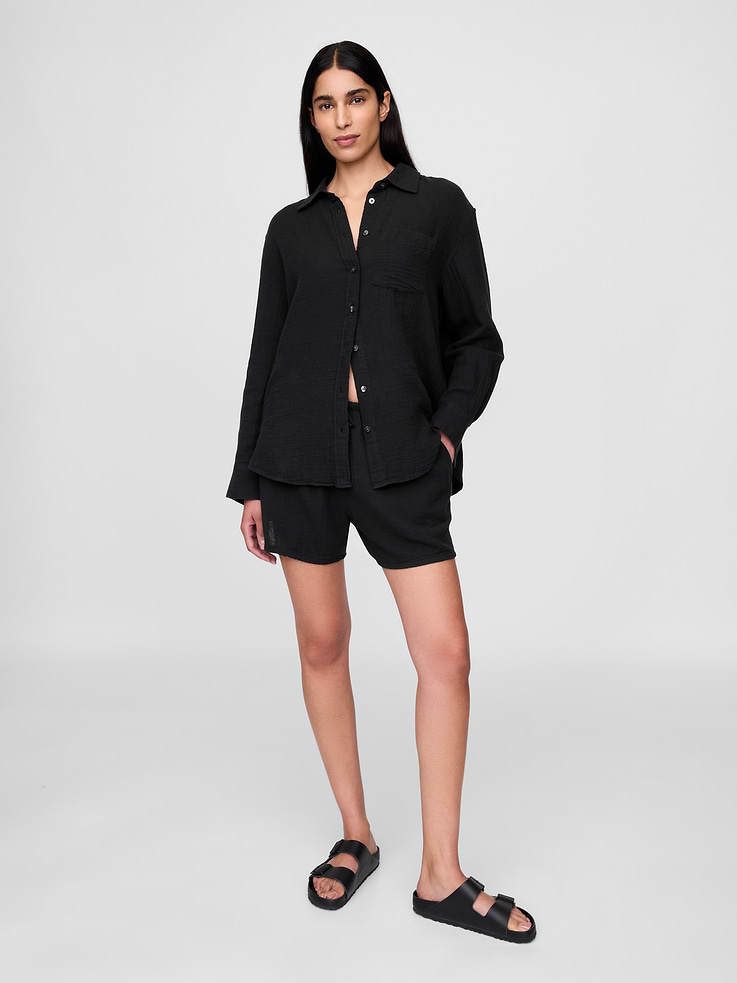Image number 2 showing, Cotton Gauze Button-Down Shirt