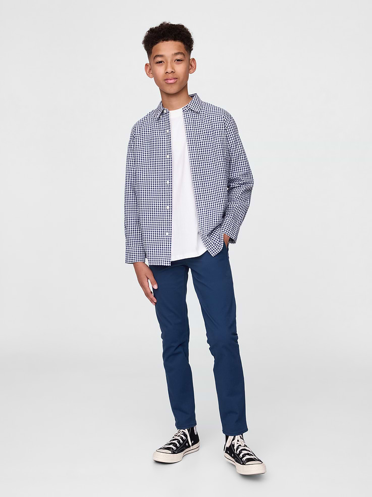 Image number 1 showing, Kids Uniform Skinny Khakis