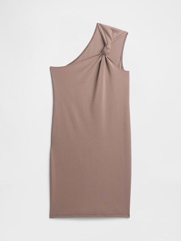 Ribbed One-Shoulder Mini Dress
