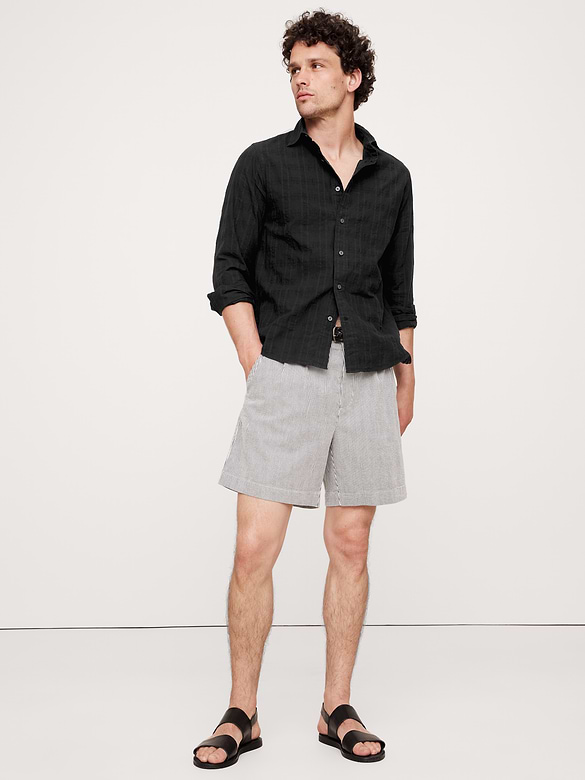 Standard-Fit Lightweight Textured Shirt