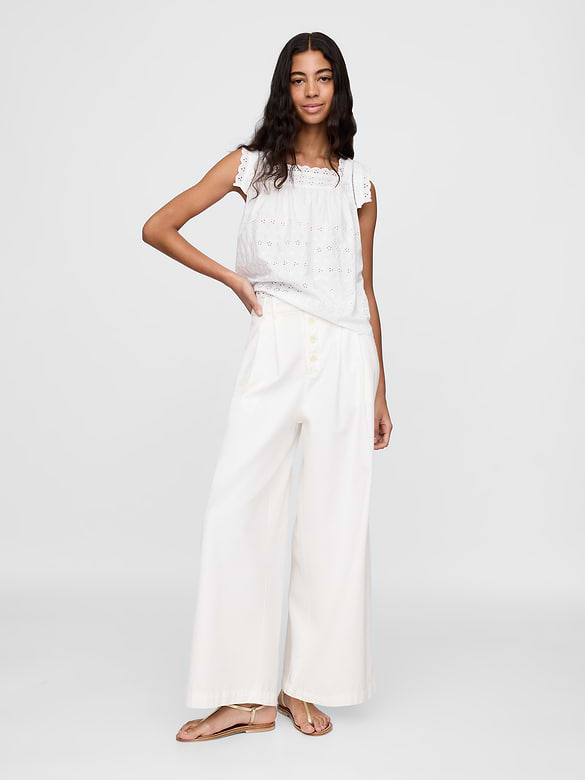 Gap × DÔEN High Rise Pleated Trousers