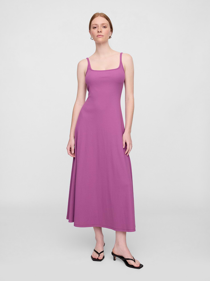 Gap Factory Women's Ribbed Squareneck Midi Dress