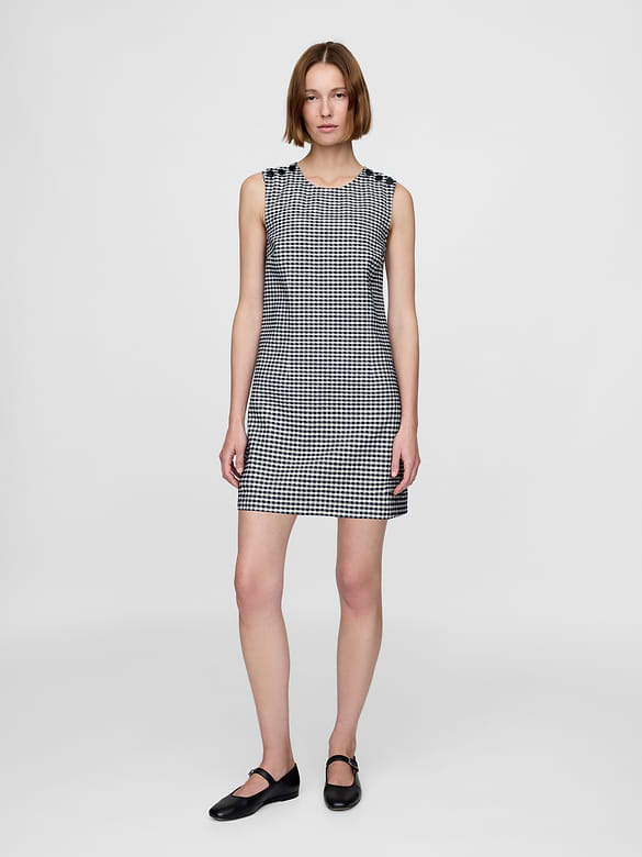 Gap × DÔEN Gingham Denim Mini Dress