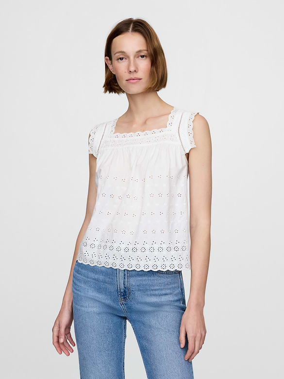 Gap × DÔEN Eyelet Top