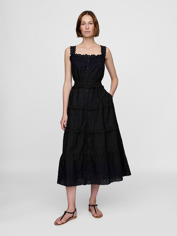 Gap × DÔEN Eyelet Midi Dress