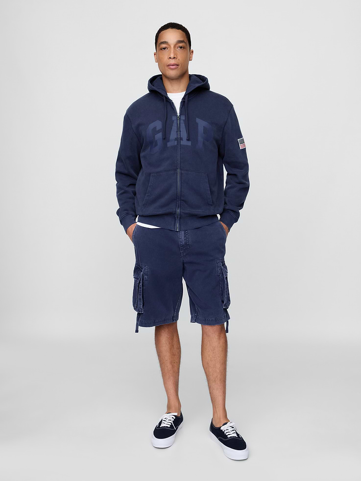 Image number 1 showing, Twill Cargo Baggy Shorts