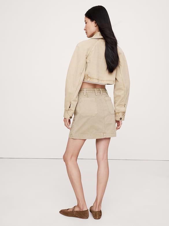 Canvas Mini Skirt