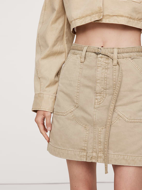 Canvas Mini Skirt