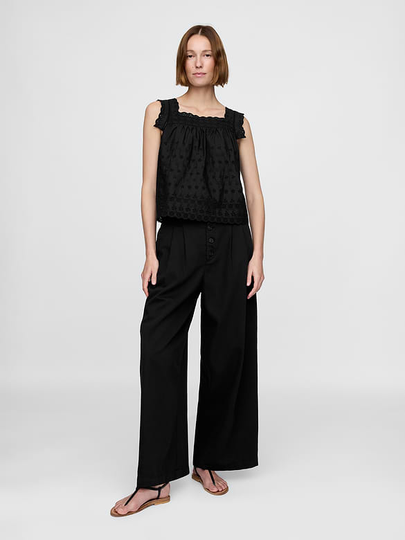 Gap × DÔEN High Rise Pleated Trousers