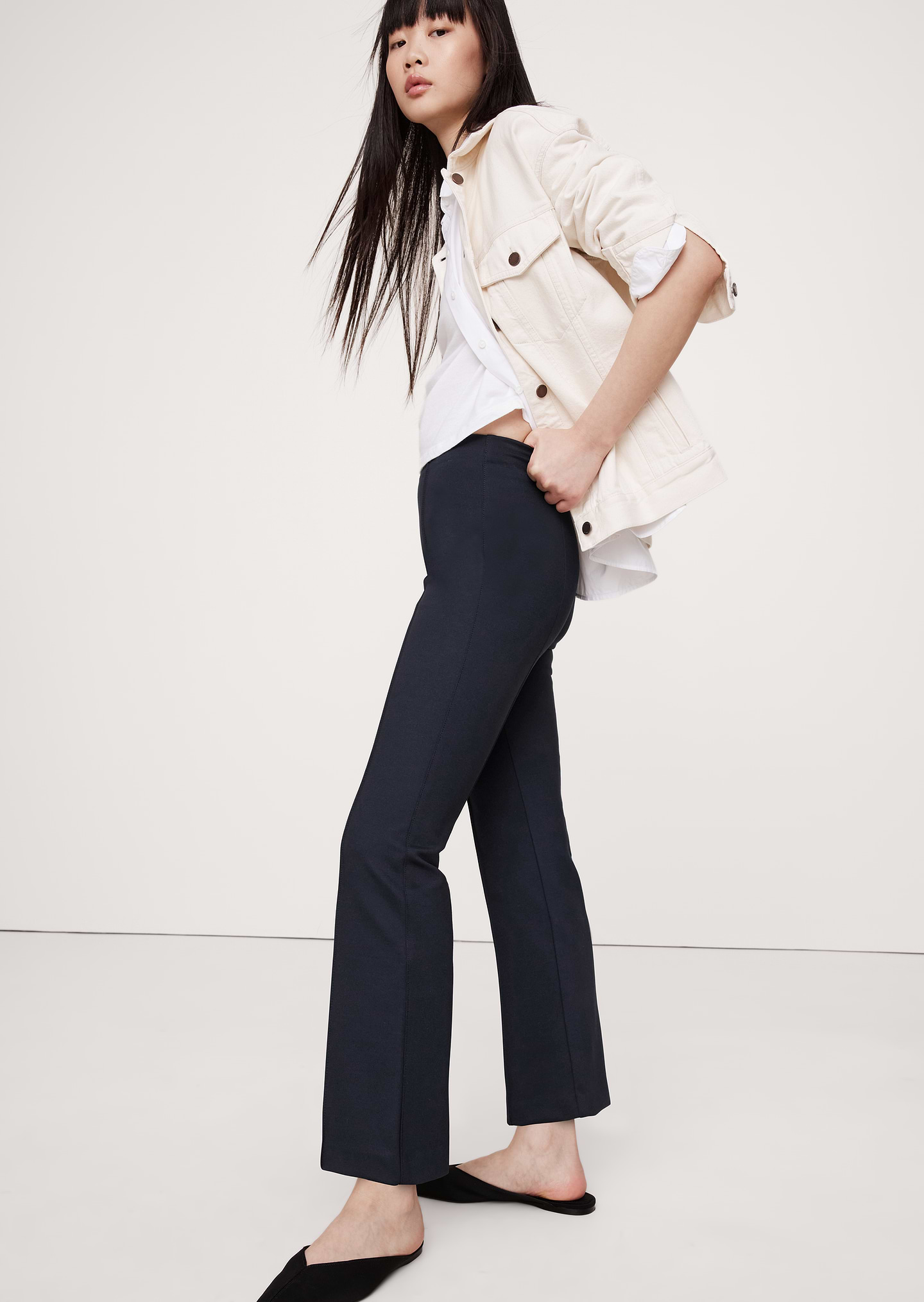 Image number 3 showing, Crop Flare Everywhere Ponte Pull-On Pant