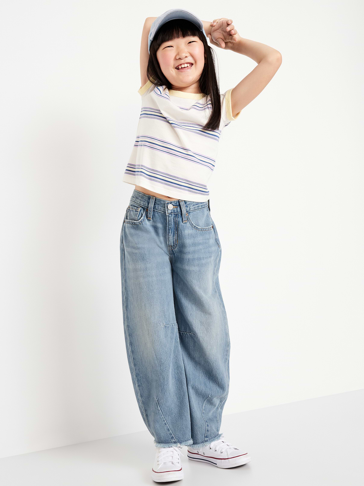 Image number 3 showing, Super Baggy Barrel-Leg Jeans for Girls