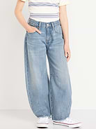 Image number 1 showing, Super Baggy Barrel-Leg Jeans for Girls