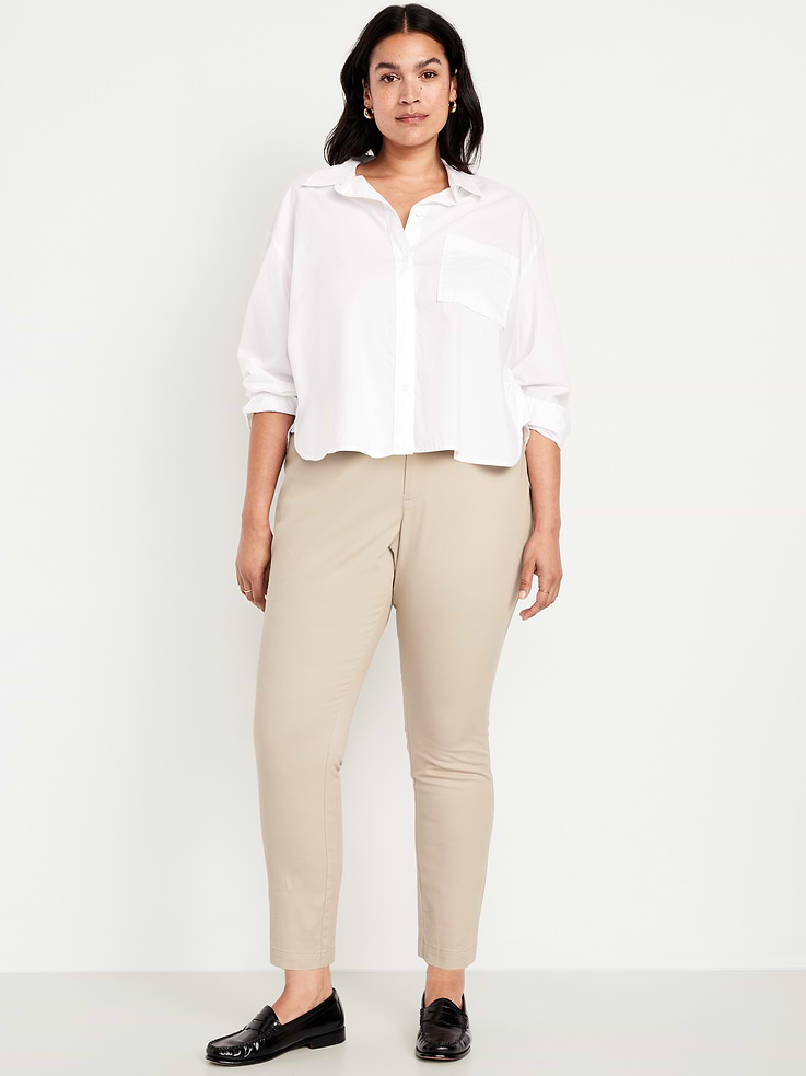 Image number 8 showing, High-Waisted Uniform Skinny Pants