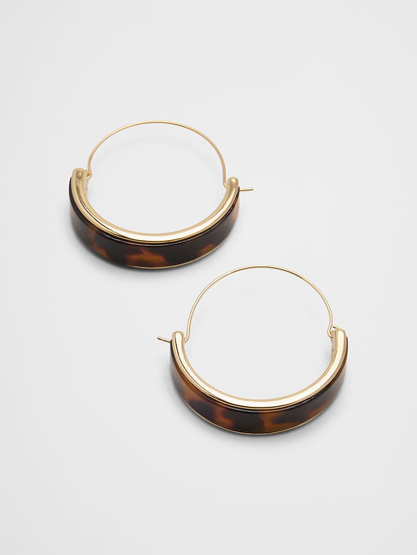 Resin Crescent Earrings