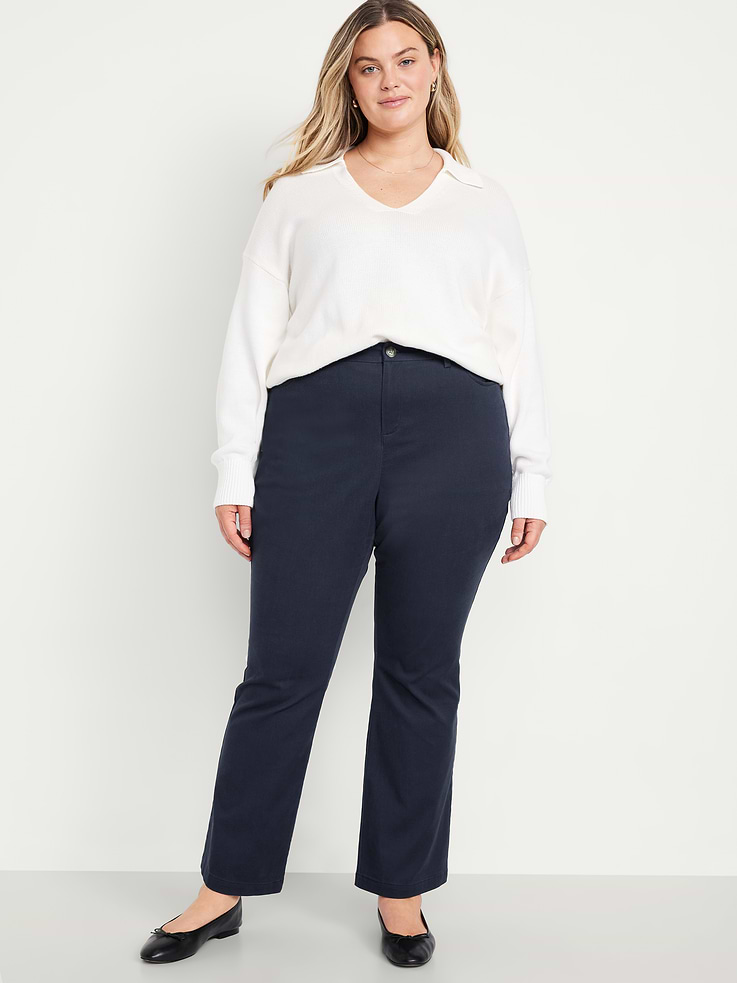 Image number 8 showing, High-Waisted Uniform Boot-Cut Pants