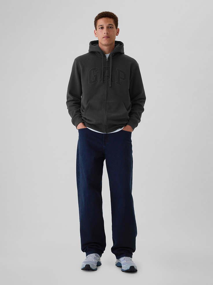 Image number 2 showing, Adult VintageSoft Arch Logo Zip Hoodie