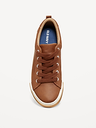 Image number 2 showing, Faux-Leather Gender-Neutral Lace-Up Sneakers for Kids