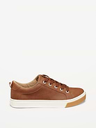 Image number 4 showing, Faux-Leather Gender-Neutral Lace-Up Sneakers for Kids