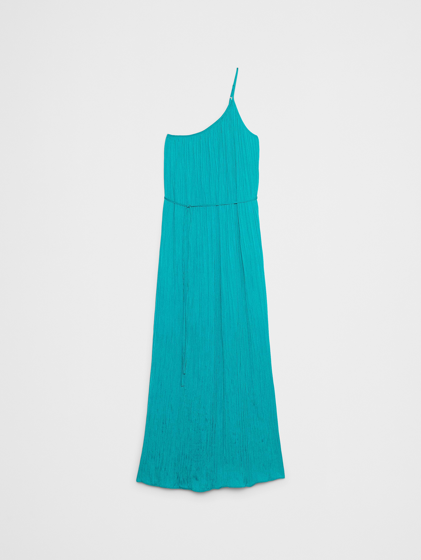 Image 4 of 4, One-Shoulder Pleated Maxi Dress