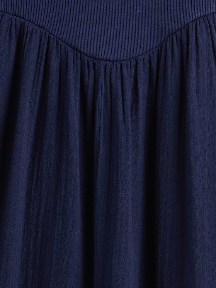 Image 4 of 7, Cotton Gauze Mixed Media Maxi Dress