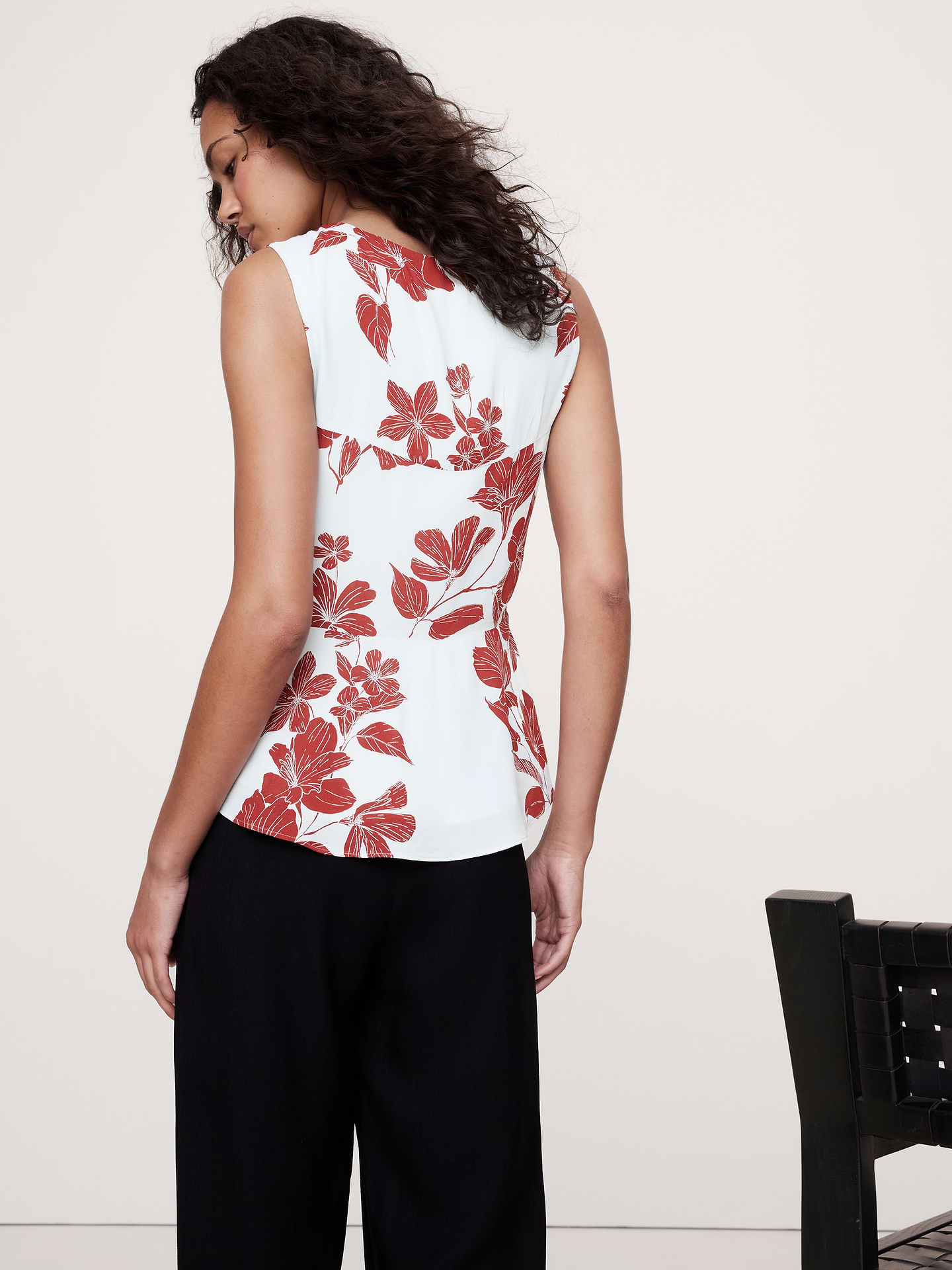 Image number 3 showing, Georgette Tie-Front Top