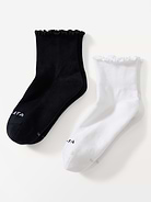 Image number 1 showing, Athleta Ruffle Everyday Quarter Crew Sock 2-Pack