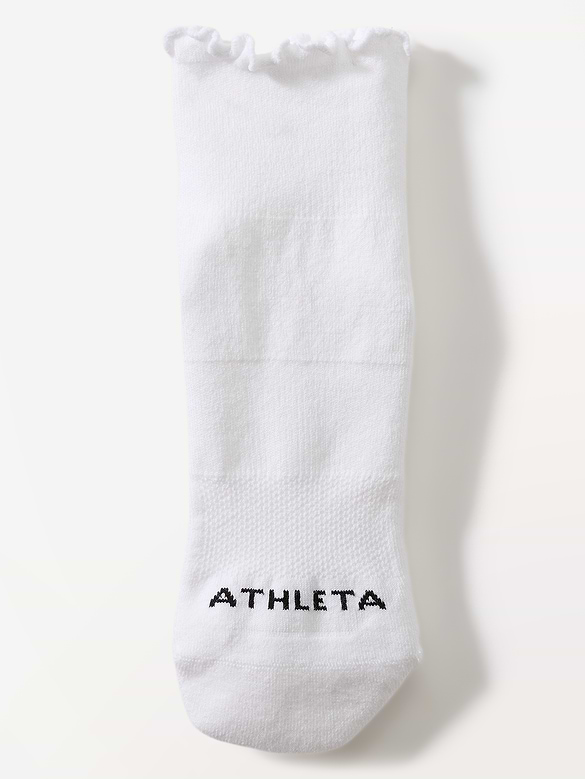 Athleta Ruffle Everyday Quarter Crew Sock 2-Pack