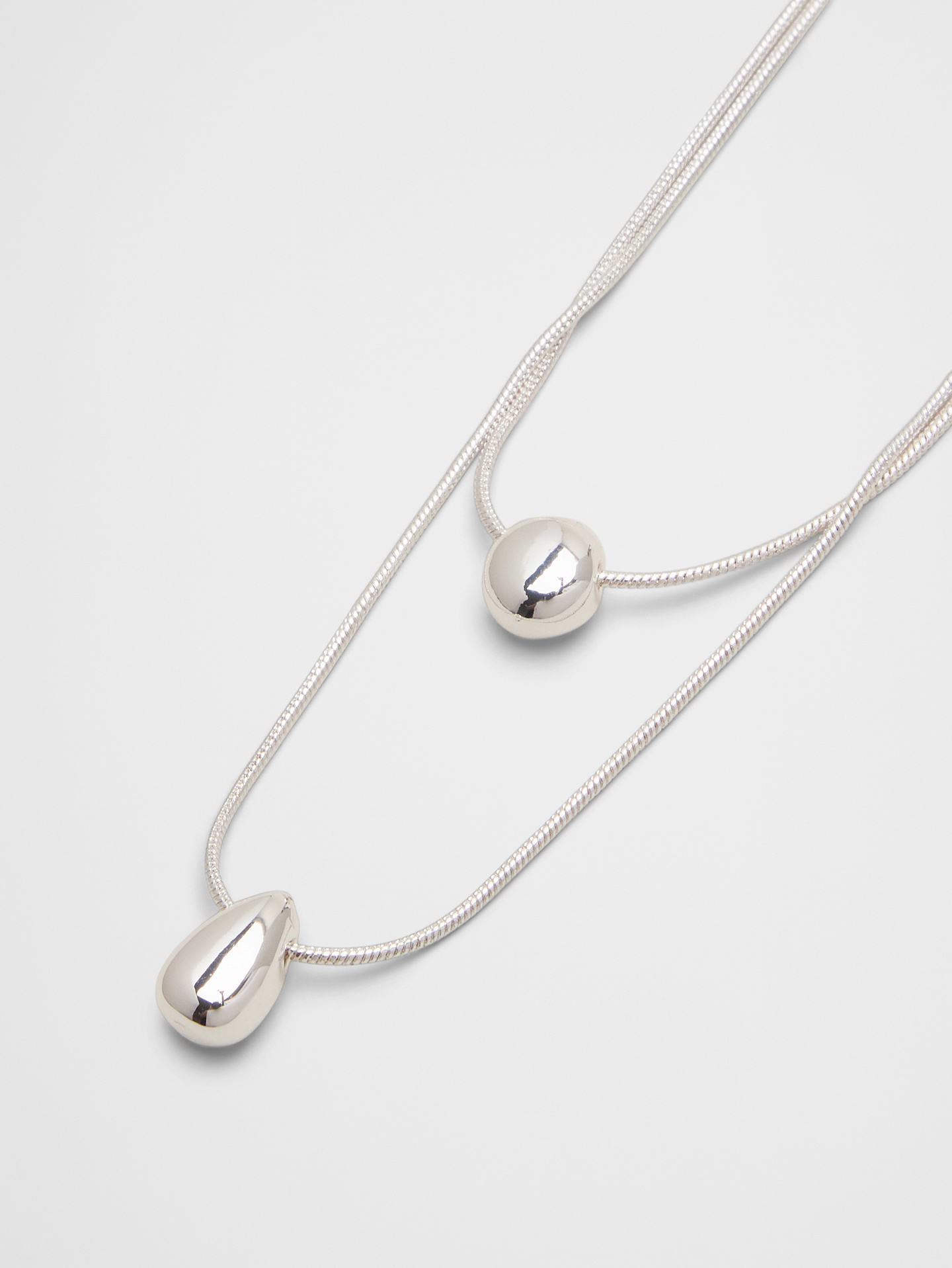 Image number 3 showing, Layered Metal Pendant Necklace