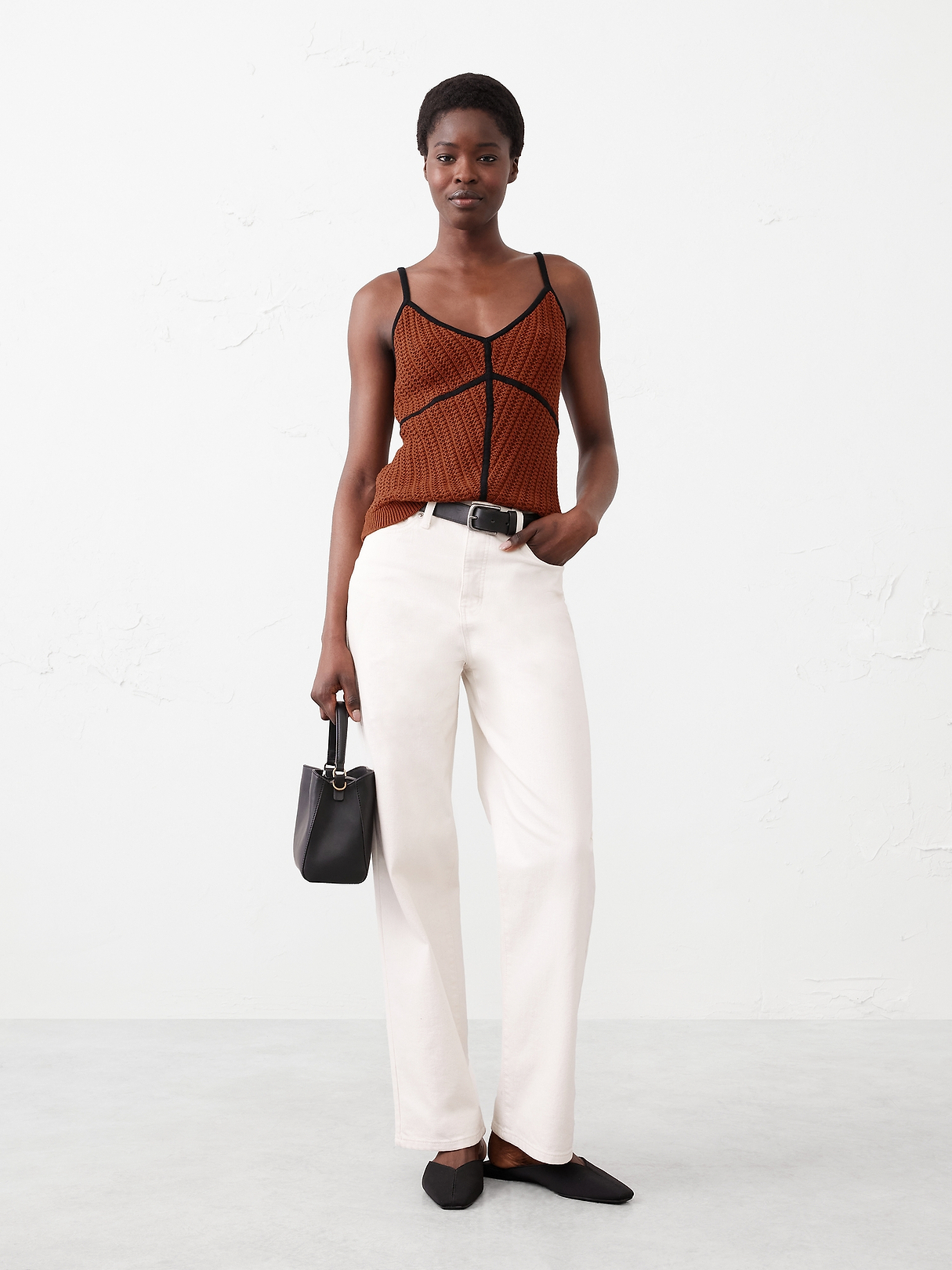 トップス salvation Y16AsymmetricDrapedTank Strappy Patchwork Sweater Tank | Banana Republic Factory