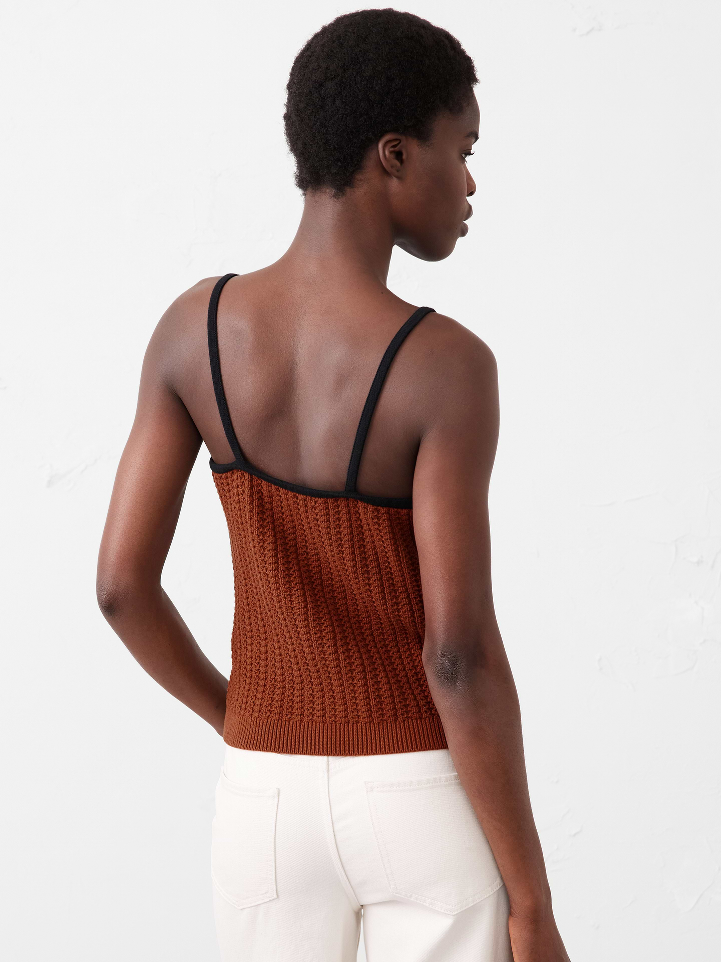 Image number 2 showing, Strappy Patchwork Sweater Tank
