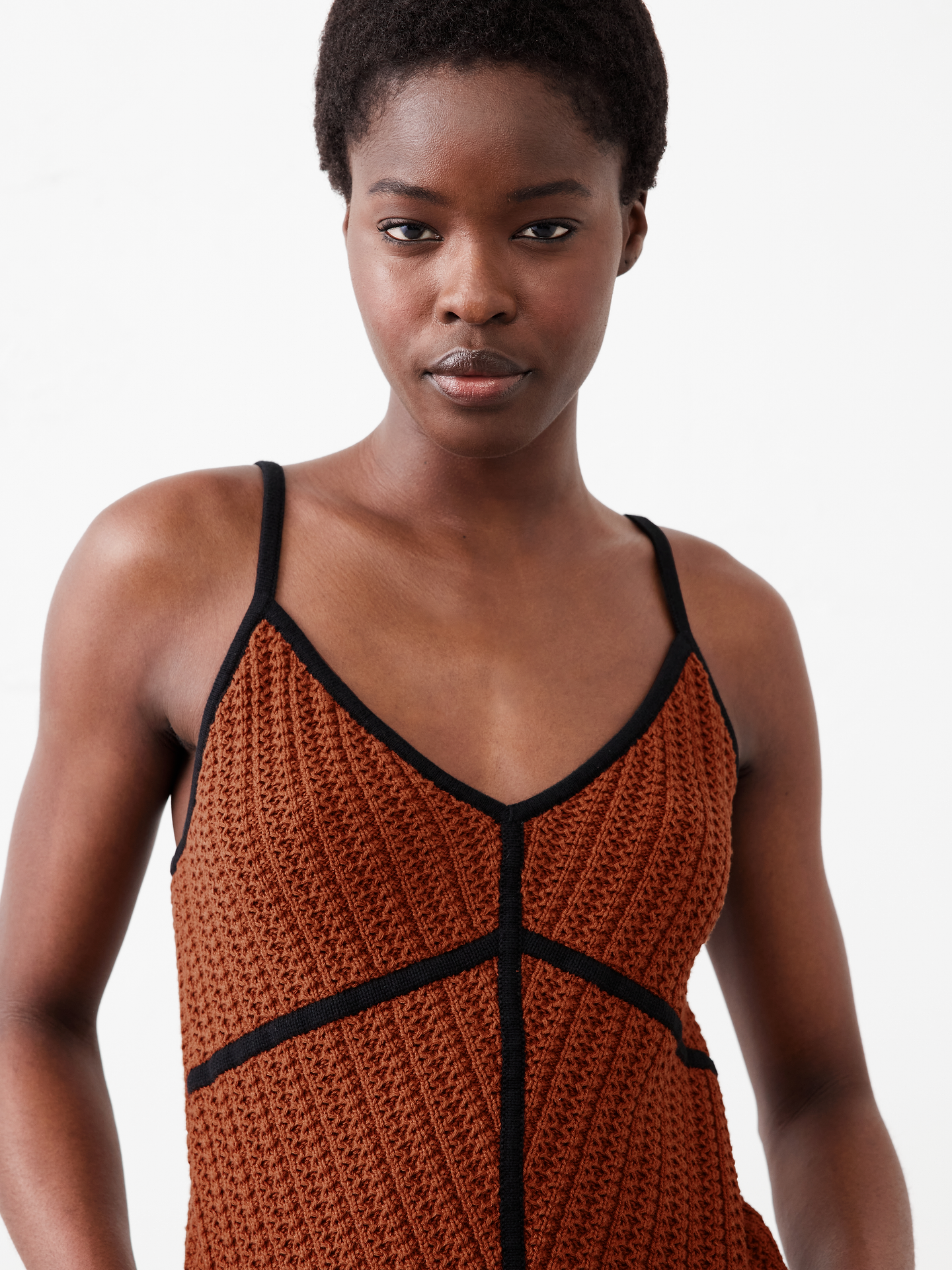 Image number 3 showing, Strappy Patchwork Sweater Tank